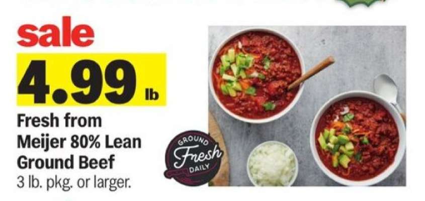 Fresh from Meijer 80% Lean Ground Beef*