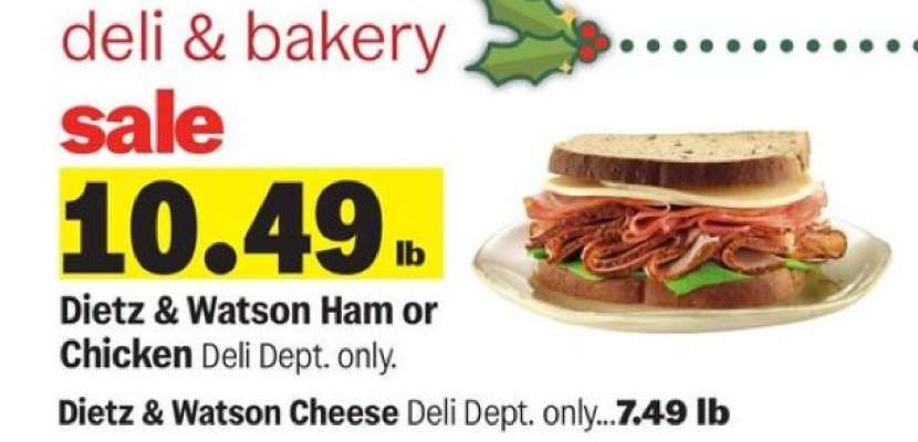 Dietz & Watson Ham or Chicken