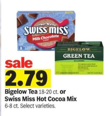 Bigelow Tea or Swiss Miss Hot Cocoa Mix