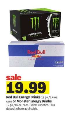 Red Bull Energy Drinks or Monster Energy Drinks