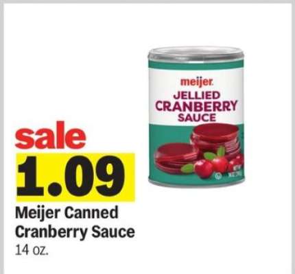Meijer Canned Cranberry Sauce