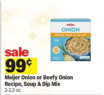 Meijer Onion or Beefy Onion Recipe, Soup & Dip Mix