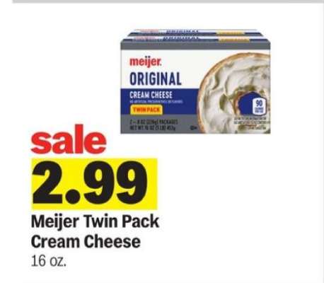 Meijer Twin Pack Cream Cheese