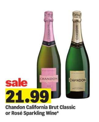 Chandon California Brut Classic or Rosé Sparkling Wine*