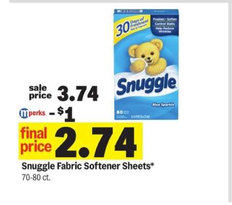 Snuggle Fabric Softener Sheets