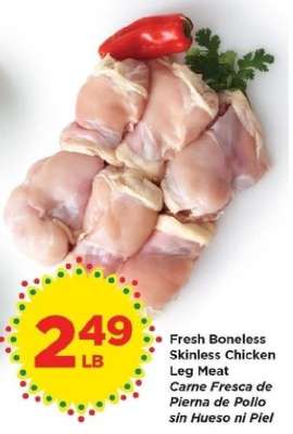 Fresh Boneless Skinless Chicken Leg Meat