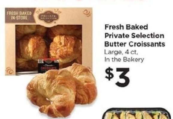 Fresh Baked Private Selection Butter Croissants