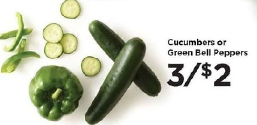 Cucumbers or Green Bell Peppers