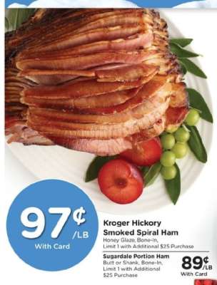 Kroger Hickory Smoked Spiral Ham