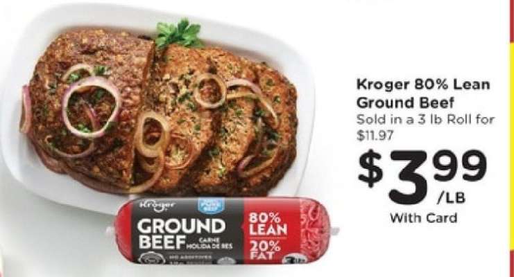 Kroger 80% Lean Ground Beef