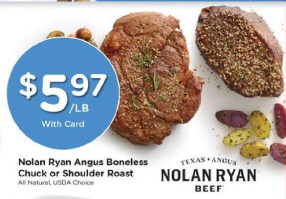 Nolan Ryan Angus Boneless Chuck or Shoulder Roast