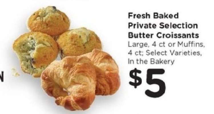 Fresh Baked Private Selection Butter Croissants