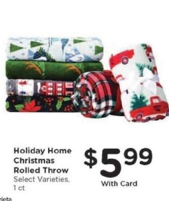 Holiday Home Christmas Rolled Throw