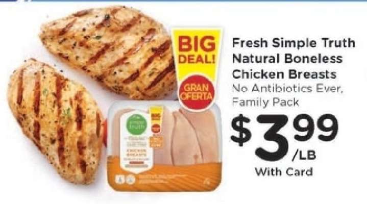 Fresh Simple Truth Natural Boneless Chicken Breasts