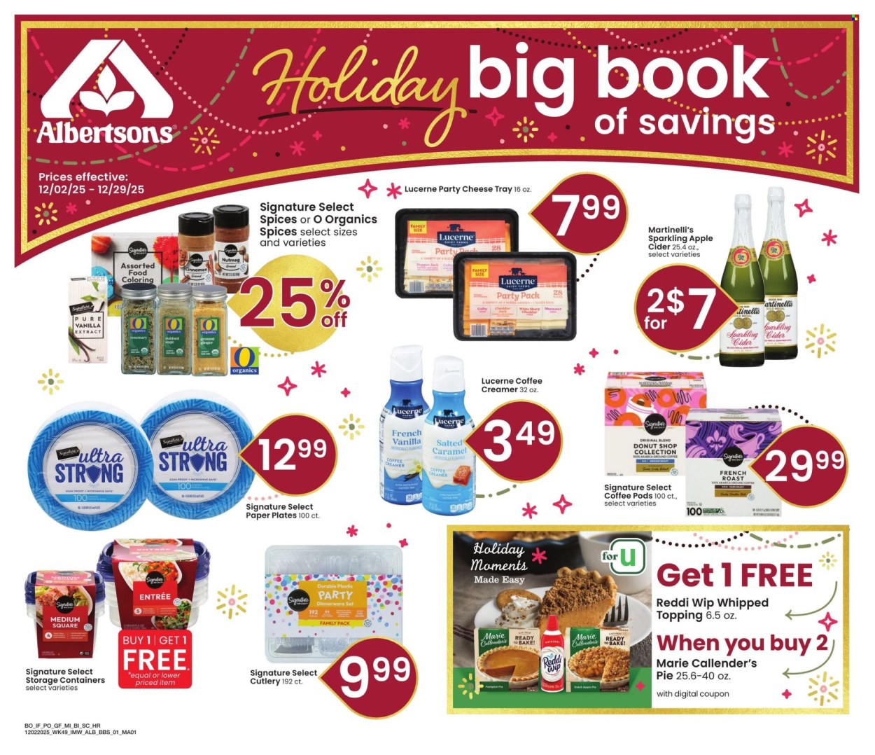 Albertsons ad - 12/02/2025 - 12/29/2025. Page 1