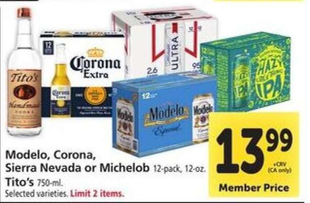 Modelo, Corona, Sierra Nevada or Michelob