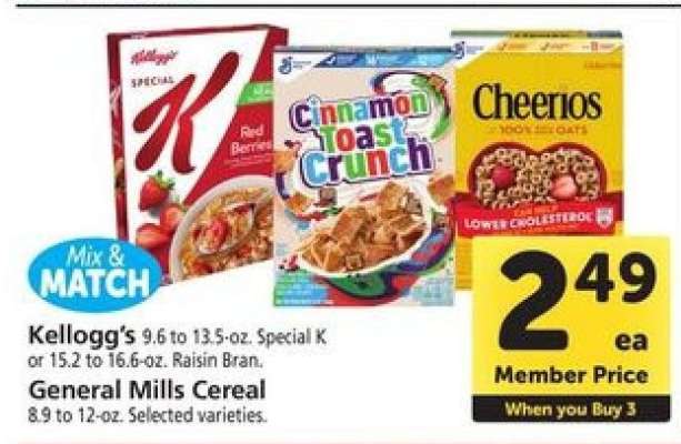 Kellogg's General Mills Cereal