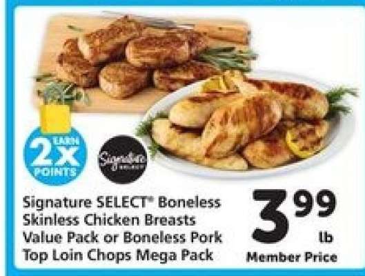 Signature Select Boneless Skinless Chicken Breasts