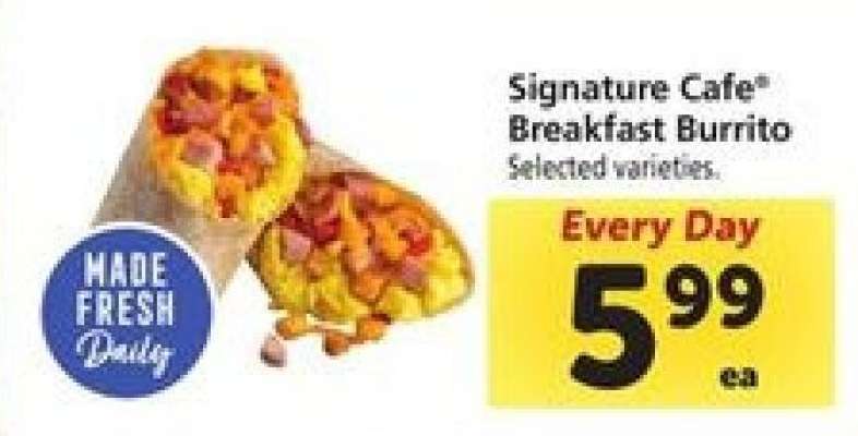 Signature Cafe Breakfast Burrito