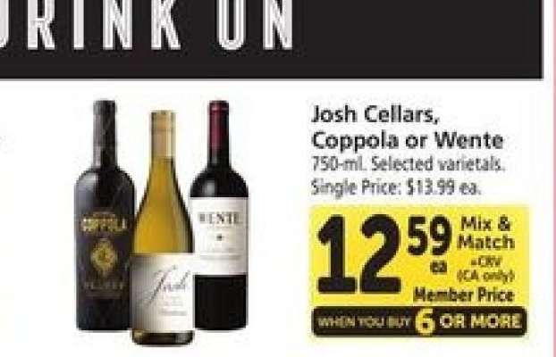 Josh Cellars, Coppola or Wente