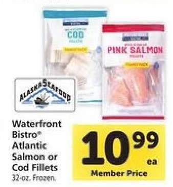 Waterfront Bistro Atlantic Salmon or Cod Fillets