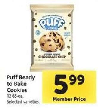 Puff Ready to Bake Cookies