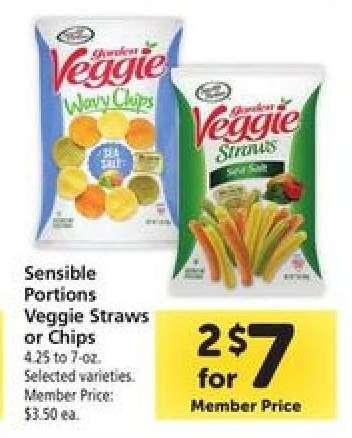 Sensible Portions Veggie Straws or Chips