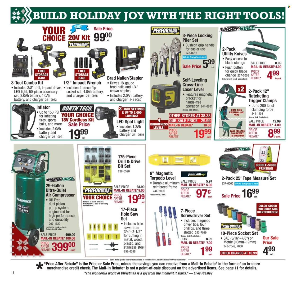 Menards ad - 12/11/2025 - 12/24/2025. Page 2