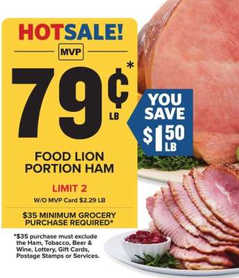 Food Lion Portion Ham