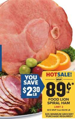 Food Lion Spiral Ham