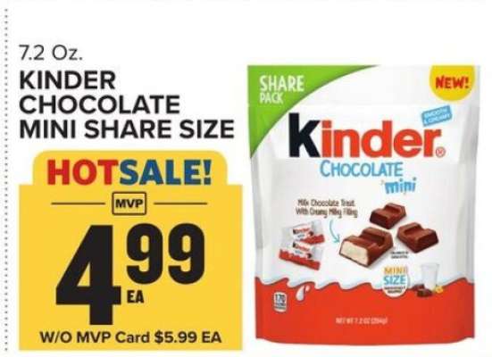 KINDER CHOCOLATE MINI SHARE SIZE