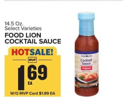FOOD LION COCKTAIL SAUCE
