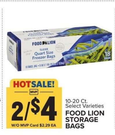 Food Lion Storage Bags
