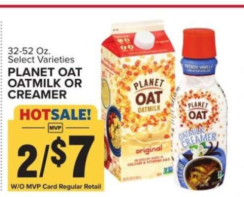 Planet Oat Oatmilk or Creamer