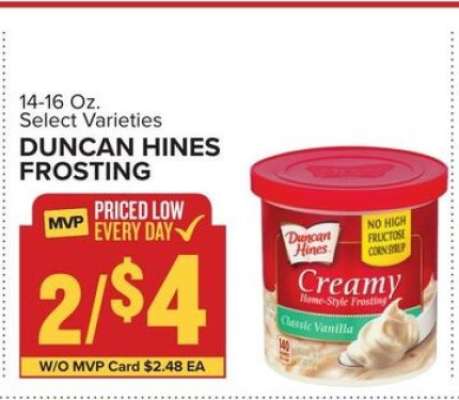 Duncan Hines Frosting