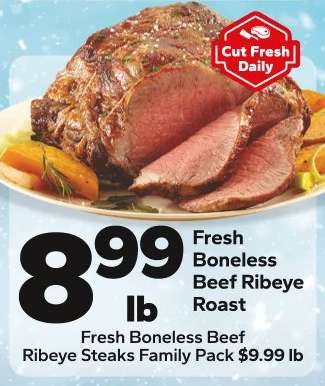 Fresh Boneless Beef Ribeye Roast