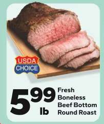 Fresh Boneless Beef Bottom Round Roast