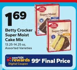 Betty Crocker Super Moist cake mix