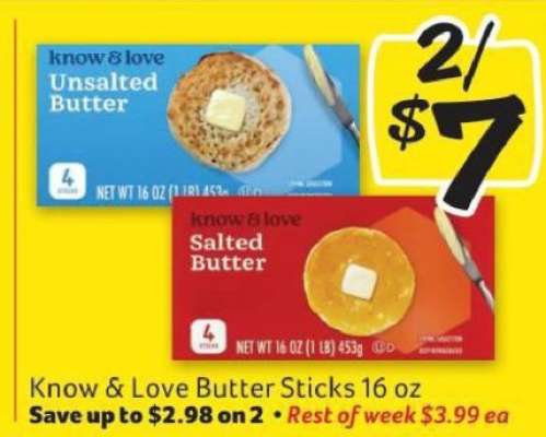 Know & Love Butter Sticks 16 oz