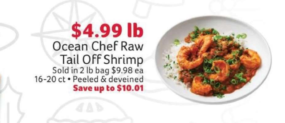 Ocean Chef Raw Tail Off Shrimp