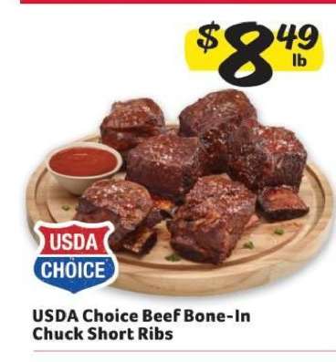 USDA Choice Beef Bone-In Chuck Short Ribs