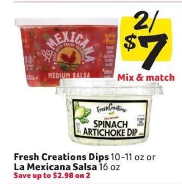 Fresh Creations Dips or La Mexicana Salsa