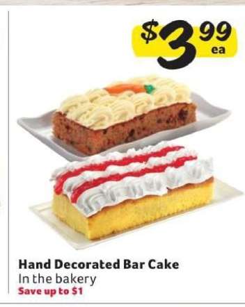 Hand Decorated Bar Cake