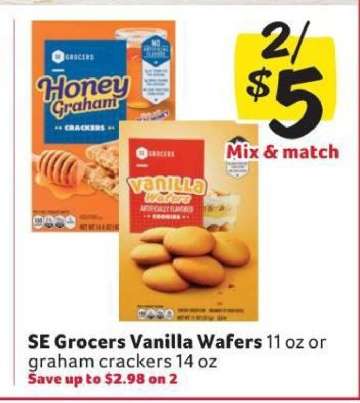 SE Grocers Vanilla Wafers or Graham Crackers