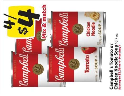 Campbell's Tomato or Chicken Noodle Soup