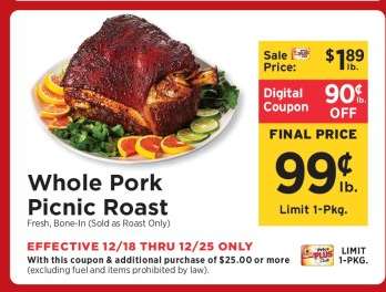 WHOLE PORK PICNIC ROAST