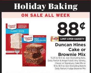 Duncan Hines Cake or Brownie Mix