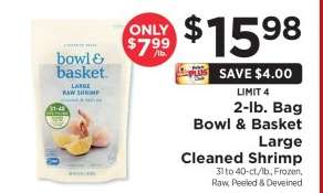 Bowl & Basket Large Cleaned Shrimp