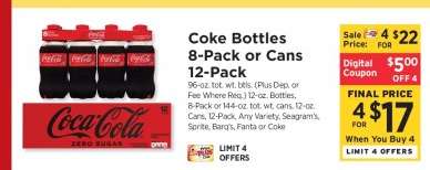 Coke Bottles 8-Pack or Cans 12-Pack