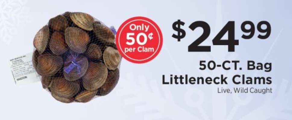 50-ct. Bag Littleneck Clams